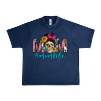 Navy mom life with skull Urban Heavy Tee - texasbilliewilder