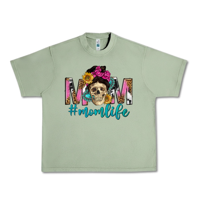 Mom Life With Skull Urban Heavy Tee by texasbilliewilder | Teevron