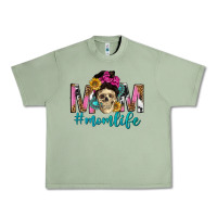 Oil Green mom life with skull Urban Heavy Tee - texasbilliewilder