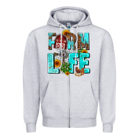 Heather Grey farm life Zipper Hoodie - AdoDesignShop