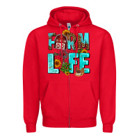 Red farm life Zipper Hoodie - AdoDesignShop