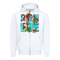 White farm life Zipper Hoodie - AdoDesignShop