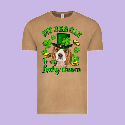 St.patrick's Day My Beagle Is My Lucky Charm Vintage Tee Designed By Ranaportraitstore