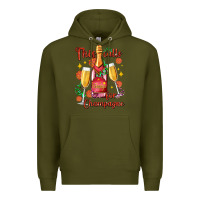 Army Green this calls for champagne Premium Hoodie - AdoDesignShop