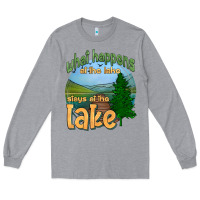 Heather Grey what happens at the lake stays at the lake Long Sleeve Tee - HRA Design Shop
