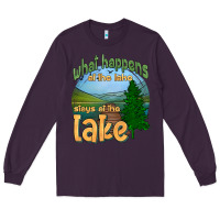 Plum what happens at the lake stays at the lake Long Sleeve Tee - HRA Design Shop