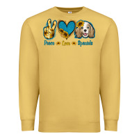 Antique Gold Peace Love Cocker Spaniel Premium Sweatshirt - Jasminsmagicworld