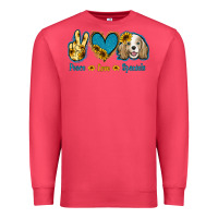 Cardinal Peace Love Cocker Spaniel Premium Sweatshirt - Jasminsmagicworld