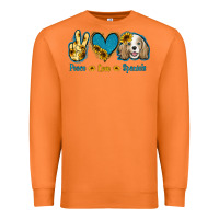 Carrot Peace Love Cocker Spaniel Premium Sweatshirt - Jasminsmagicworld