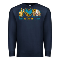 Navy Peace Love Cocker Spaniel Premium Sweatshirt - Jasminsmagicworld