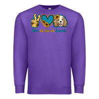Purple Peace Love Cocker Spaniel Premium Sweatshirt - Jasminsmagicworld