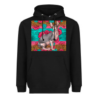 Black Pink Glitter And Roses Sphynx Cat Heavyweight Hoodie - LillyAllenDesigns