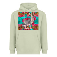 Matcha Pink Glitter And Roses Sphynx Cat Heavyweight Hoodie - LillyAllenDesigns