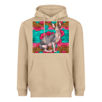 Mushroom Pink Glitter And Roses Sphynx Cat Heavyweight Hoodie - LillyAllenDesigns