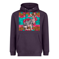 Plum Pink Glitter And Roses Sphynx Cat Heavyweight Hoodie - LillyAllenDesigns