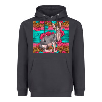 Smoke Pink Glitter And Roses Sphynx Cat Heavyweight Hoodie - LillyAllenDesigns