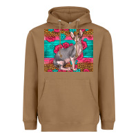 Toasted Coconut Pink Glitter And Roses Sphynx Cat Heavyweight Hoodie - LillyAllenDesigns
