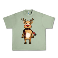 Oil Green cute reindeer Urban Heavy Tee - RanaPortraitStore