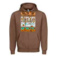 Chestnut Hello fall Zipper Hoodie - Artiststas