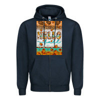 Navy Hello fall Zipper Hoodie - Artiststas
