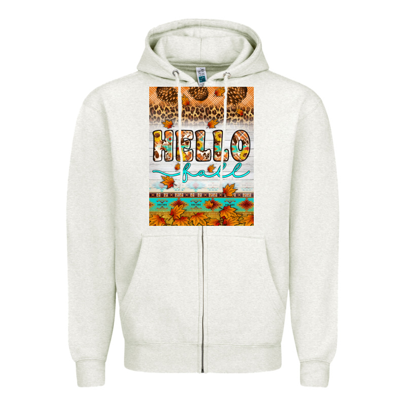 Hello Fall Zipper Hoodie by Artiststas | Teevron
