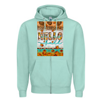 Seafoam Hello fall Zipper Hoodie - Artiststas