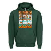 Sports Green Hello fall Zipper Hoodie - Artiststas