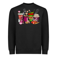Black lunch lady coffee cups Heavyweight Sweatshirt - texasbilliewilder