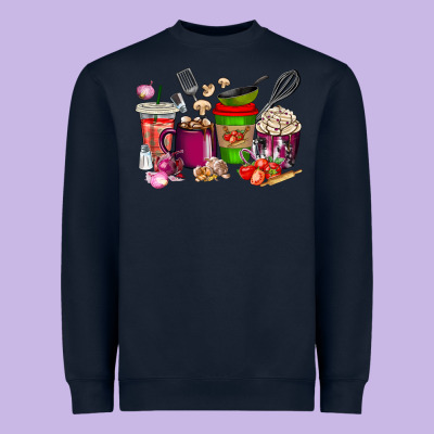 Heavyweight Sweatshirt lunch lady coffee cups