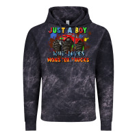 Cloud Black just a boy who loves monster trucks Vintage Hoodie - JahusDesignShop