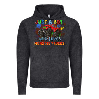 Vintage Black just a boy who loves monster trucks Vintage Hoodie - JahusDesignShop