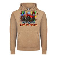 Vintage Coffee just a boy who loves monster trucks Vintage Hoodie - JahusDesignShop