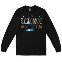 Black science teacher Long Sleeve Tee - CowhideDigitalArt