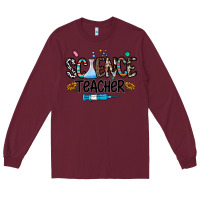 Burgundy science teacher Long Sleeve Tee - CowhideDigitalArt