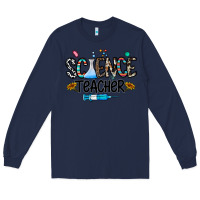 Navy science teacher Long Sleeve Tee - CowhideDigitalArt