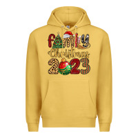Antique Gold family christmas 2023 Premium Hoodie - MaliasSmallBusiness