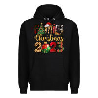 Black family christmas 2023 Premium Hoodie - MaliasSmallBusiness