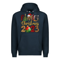 Navy family christmas 2023 Premium Hoodie - MaliasSmallBusiness