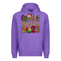 Purple family christmas 2023 Premium Hoodie - MaliasSmallBusiness