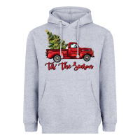 Heather Grey tis the season Heavyweight Hoodie - BarkalooDesign