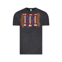Vintage Black football brushstroke Vintage Tee - Zillion Design Studio