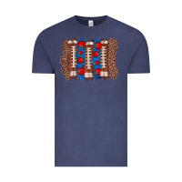 Vintage Denim football brushstroke Vintage Tee - Zillion Design Studio