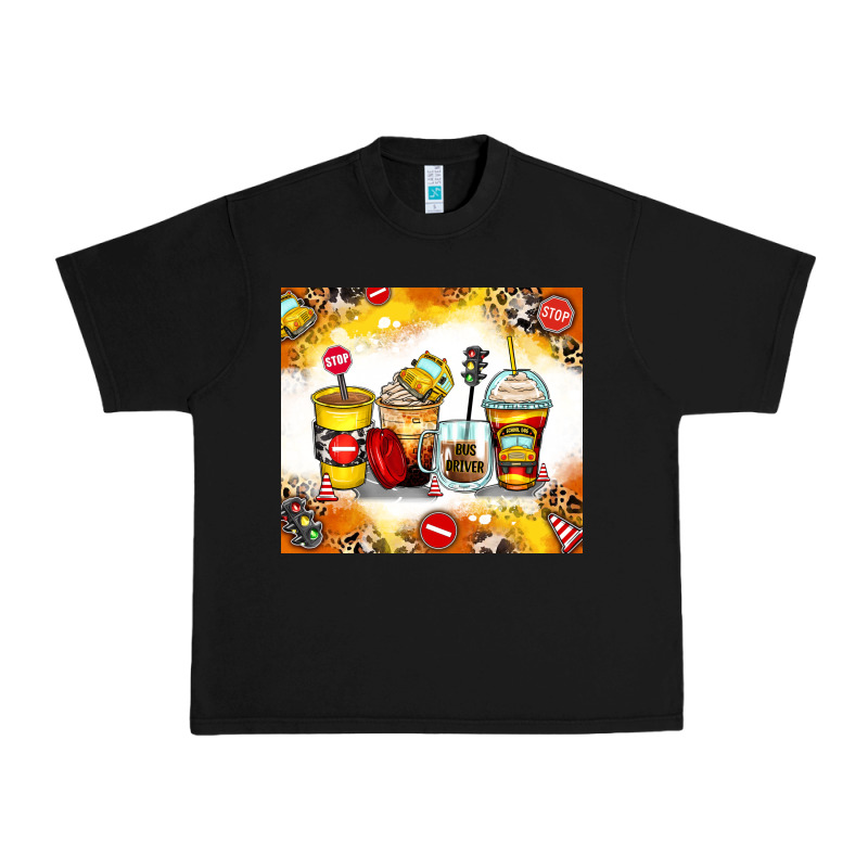 Bus Driver Coffee Cups Urban Heavy Tee by Zillion Design Studio | Teevron