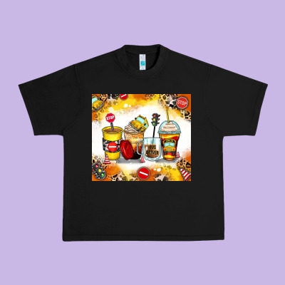 Bus Driver Coffee Cups Urban Heavy Tee Designed By Zillion Design Studio