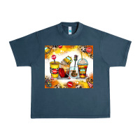 Midnight Navy bus driver coffee cups Urban Heavy Tee - Zillion Design Studio