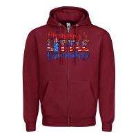 Burgundy mommy’s little firecracker Zipper Hoodie - JahusDesignShop