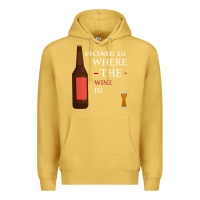 Antique Gold HOME IS WHERE THE WINE IS Premium Hoodie - Bettercallsaul