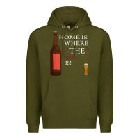 Army Green HOME IS WHERE THE WINE IS Premium Hoodie - Bettercallsaul