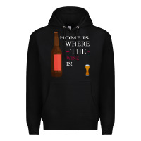 Black HOME IS WHERE THE WINE IS Premium Hoodie - Bettercallsaul