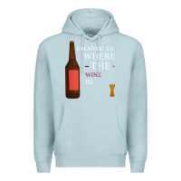 Blue Mist HOME IS WHERE THE WINE IS Premium Hoodie - Bettercallsaul